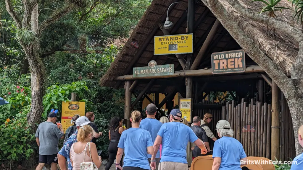 Entrance to the queue for Kilimanjaro Safari's